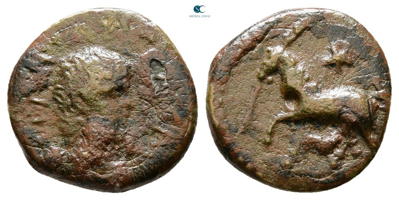 Macedon. Thessalonica. Nero AD 54-68. 
Bronze Æ

15 mm, 2,22 g



Fine