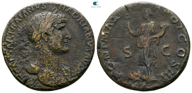 Hadrian AD 117-138. Rome
Sestertius Æ

33 mm, 22,74 g



Fine