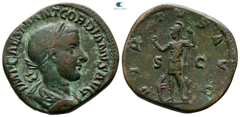 Gordian III AD 238-244. Rome
Sestertius Æ

30 mm, 22,81 g



Very Fine