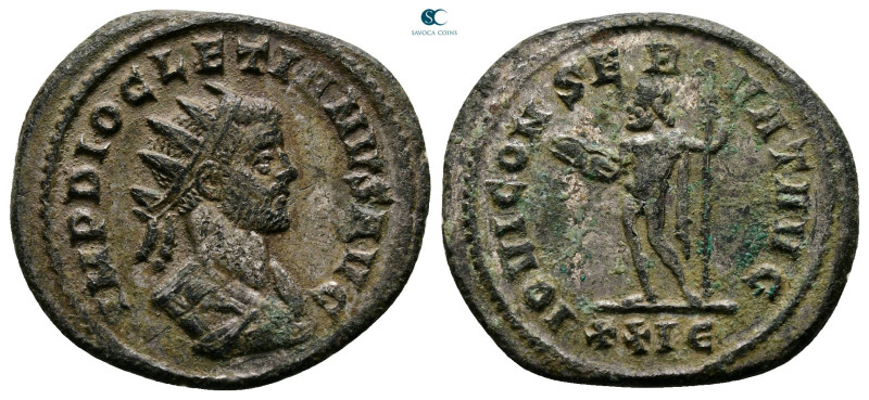 Diocletian AD 284-305. Rome
Antoninianus Æ

24 mm, 3,79 g



Very Fine