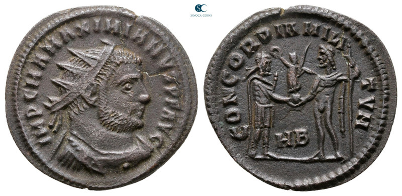 Maximianus Herculius AD 286-305. Heraclea
Radiatus Æ

21 mm, 2,32 g



Ve...