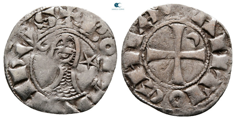 Principality of Antioch. Antioch. Bohemond III AD 1163-1201. 
Denier AR

18 m...