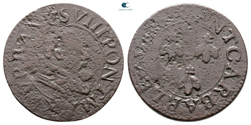 France. Avignon. Urban VIII, Pope AD 1623-1644. 
Double Tournois AE

20 mm, 2...