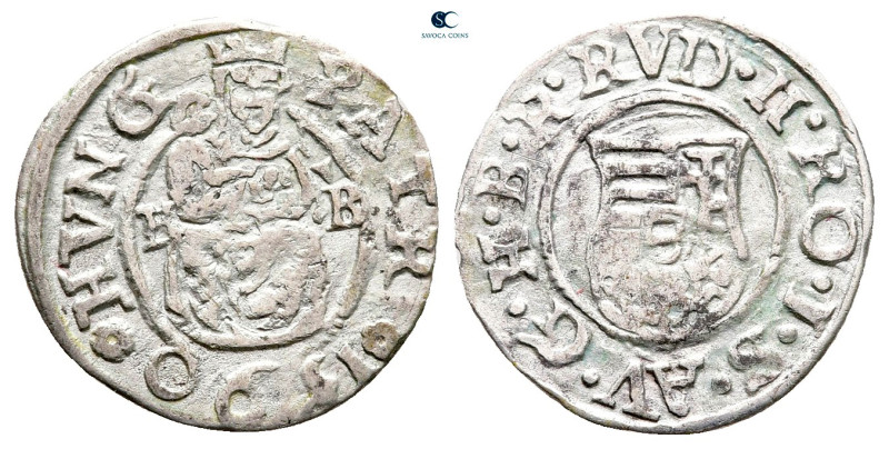 Hungary. Kremnitz. Rudolph II AD 1576-1608. 
Denier AR 1590

15 mm, 0,47 g
...