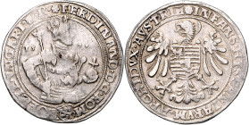 FERDINAND I (1526 - 1564)&nbsp;
1 Thaler, 1546, Kutná Hora, Lídl a Podivický, 28,45g, Hal 40&nbsp;

VF | VF , drobná vada střížku | small planchet ...