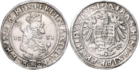 FERDINAND I (1526 - 1564)&nbsp;
1 Thaler, 1551, Jáchymov, Puellacher, 27,75g, Hal 114c&nbsp;

VF | VF