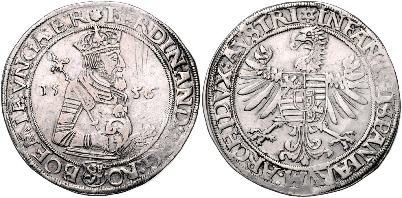FERDINAND I (1526 - 1564)&nbsp;
1 Thaler, 1556, Kutná Hora, Lídl a Ludvík Karel...