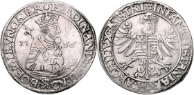 FERDINAND I (1526 - 1564)&nbsp;
1 Thaler, 1556, Kutná Hora, Lídl a Ludvík Karel, 28,35g, Hal 45&nbsp;

VF | VF