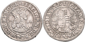 FERDINAND I (1526 - 1564)&nbsp;
1/2 Thaler, 1550, Jáchymov, Puellacher, 14,15g, Hal 128&nbsp;

VF | VF