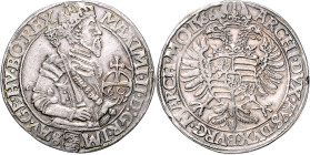MAXIMILIAN II (1564 - 1576)&nbsp;
60 Kreuzer, 1566, Praha, Harder, 24,61g, Hal 173&nbsp;

about EF | about EF