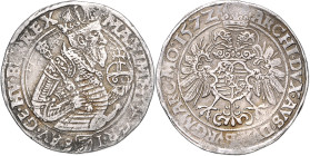 MAXIMILIAN II (1564 - 1576)&nbsp;
60 Kreuzer, 1572, České Budějovice, Gebhart, 24,53g, Hal 245&nbsp;

about VF | VF
