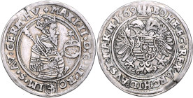 MAXIMILIAN II (1564 - 1576)&nbsp;
30 Kreuzer, 1569, Praha, Harder, 12,3g, Hal 176&nbsp;

VF | VF
