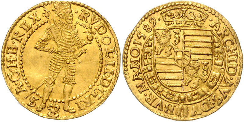 RUDOLF II (1576 - 1612)&nbsp;
1 Ducat, 1589, Praha, 3,48g, Fr 12&nbsp;

about...