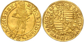 RUDOLF II (1576 - 1612)&nbsp;
1 Ducat, 1589, Praha, 3,48g, Fr 12&nbsp;

about UNC | about UNC , mírně zvlněný | slightly wavy