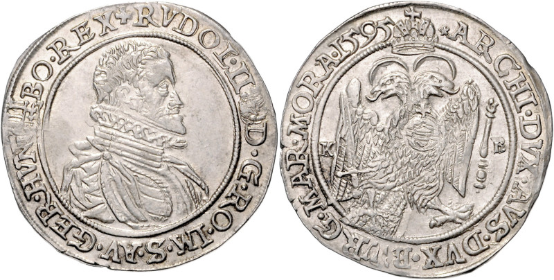 RUDOLF II (1576 - 1612)&nbsp;
1/2 Thaler, 1595, KB, 13,93g, Husz 1043&nbsp;

...