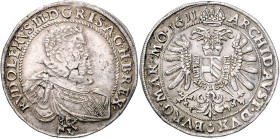 RUDOLF II (1576 - 1612)&nbsp;
1/2 Thaler, 1611, Praha, Hübmer, 14,21g, Hal 320&nbsp;

VF | VF , vada střížku | planchet defect