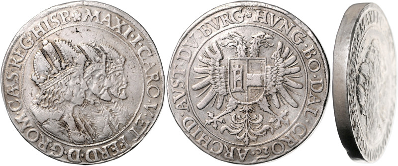 MATTHIAS II (1608 - 1619)&nbsp;
2 Thaler, b. l., Praha, Hübmer, 56,38g, Hal 492...