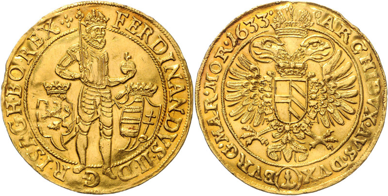 FERDINAND II (1617 - 1637)&nbsp;
5 Ducats, 1633, Praha, 17,21g, Hal 718&nbsp;
...