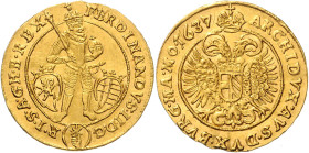 FERDINAND II (1617 - 1637)&nbsp;
2 Ducats, 1637, Praha, 6,92g, Her 150&nbsp;

about UNC | about UNC