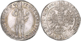 FERDINAND II (1617 - 1637)&nbsp;
1 Thaler, 1625, Jáchymov, Georg Steinmüller, 29,3g, Dav 3141&nbsp;

EF | EF