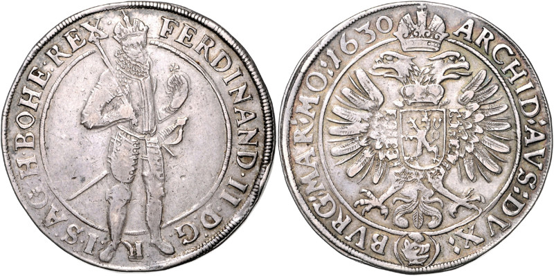 FERDINAND II (1617 - 1637)&nbsp;
1 Thaler, 1630, Praha, du Bois, 28,79g, Hal 74...