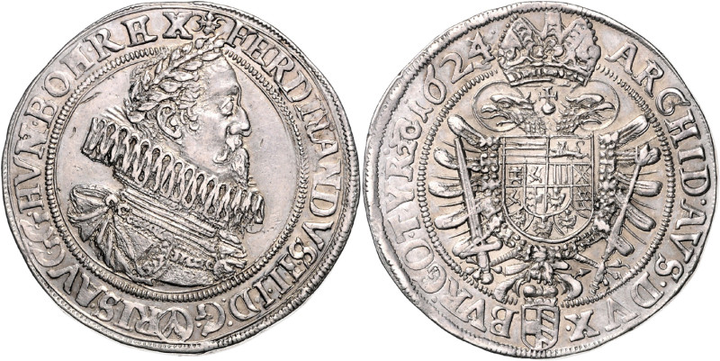 FERDINAND II (1617 - 1637)&nbsp;
1 Thaler double strike (overprint FERDINAND II...
