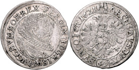 FERDINAND II (1617 - 1637)&nbsp;
60 Kreuzer, 1621, Olomouc, Zwirner, 13,6g, Hal 896&nbsp;

VF | VF