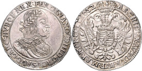 FERDINAND III (1637 - 1657)&nbsp;
1 Thaler, 1652, KB, 28,43g, Her 479&nbsp;

EF | EF