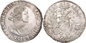 FERDINAND III (1637 - 1657)&nbsp;
1 Thaler, 1655, KB, 28,28g, Her 482&nbsp;

EF | EF