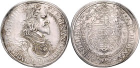 FERDINAND III (1637 - 1657)&nbsp;
1 Thaler, 1657, St. Veit, 27,96g, Her 414&nbsp;

about EF | about EF