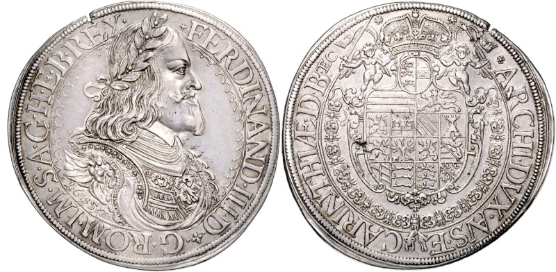 FERDINAND III (1637 - 1657)&nbsp;
1 Thaler, 1657, St. Veit, 28,14g, Her 414&nbs...