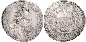 FERDINAND III (1637 - 1657)&nbsp;
1 Thaler, 1657, St. Veit, 28,14g, Her 414&nbsp;

EF | EF , vada střížku | planchet defect