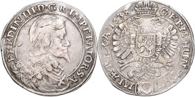 FERDINAND III (1637 - 1657)&nbsp;
1/2 Thaler, 1638, Kutná Hora, Geronis, 14,4g, Hal 1190&nbsp;

VF | VF