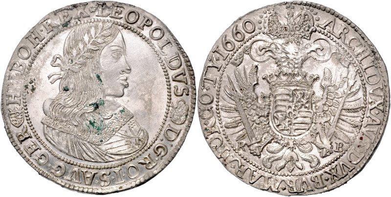 LEOPOLD I (1657 - 1705)&nbsp;
1 Thaler, 1660, KB, 28,38g, Husz 1366&nbsp;

ab...