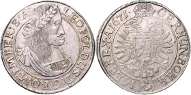 LEOPOLD I (1657 - 1705)&nbsp;
1 Thaler, 1671, Kutná Hora, Georg Hackl, 29,08g, Hal 1445&nbsp;

about EF | about EF