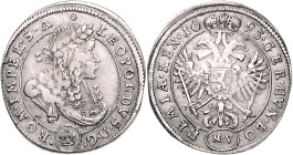 LEOPOLD I (1657 - 1705)&nbsp;
1/4 Thaler, 1693, Praha, Weist, 7,11g, Hal 1404&nbsp;

VF | VF
