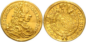 JOSEPH I (1705 - 1711)&nbsp;
1 Ducat, 1706, Graz, 3,43g, Her 33&nbsp;

about EF | EF , mírně zvlněný | slightly wavy, RRR!