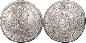 JOSEPH I (1705 - 1711)&nbsp;
1 Thaler, 1710, Praha, Provizorium, 28,69g, Hal 1719&nbsp;

EF | EF