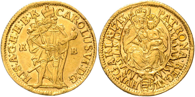 CHARLES VI (1711 - 1740)&nbsp;
1 Ducat, 1713, KB, 3,49g, Her 140&nbsp;

EF | ...