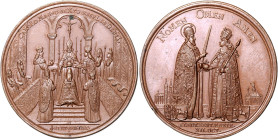 CHARLES VI (1711 - 1740)&nbsp;
AE medal Coronation of Charles VI as Holy Roman Emperor in Frankfurt, 1711, 37,46g, 43 mm, G. F. Nürnberger, M. Brunne...