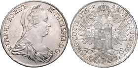 MARIA THERESA (1740 - 1780)&nbsp;
1 Thaler, 1775, I.C.F.A., 28,6g, Her 432&nbsp;

about UNC | about UNC