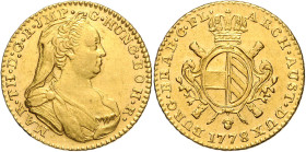 MARIA THERESA (1740 - 1780)&nbsp;
Sovrano, 1778, Brussel, 10,96g, Her 349&nbsp;

EF | EF