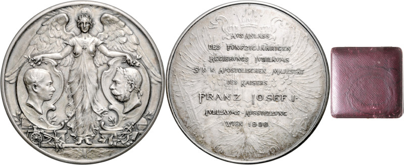 FRANZ JOSEPH I (1848 - 1916)&nbsp;
Silver medal 50th Anniversary of Reign, Annu...