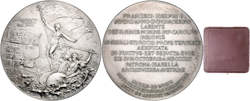 FRANZ JOSEPH I (1848 - 1916)&nbsp;
Silver medal To commemorate the Launching of...