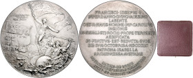 FRANZ JOSEPH I (1848 - 1916)&nbsp;
Silver medal To commemorate the Launching of the Ship Kaiser Karl VI by the Shipbuilder Stabilimento Tecnico Tries...