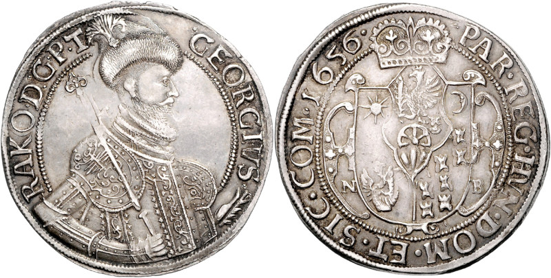 GEORG II RAKOCZI (1648 - 1660)&nbsp;
1 Thaler, 1656, NB, 29,05g, Dav 4751&nbsp;...