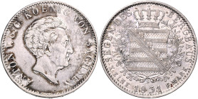 ANTONY KING of SAXONY (1827 - 1836)&nbsp;
1 Thaler (variant of inscription), 1831, 27,8g, Thun 310&nbsp;

about EF | about EF