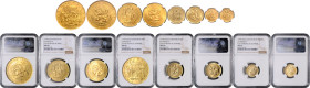 CZECHOSLOVAKIA&nbsp;
Set of gold coins Charles IV - 10 Ducats, 5 Ducats, 2 Ducats and 1 Ducat, 1978, Z. Kolářský, Au 986/1000, MCH CSSRD-01-04&nbsp;...