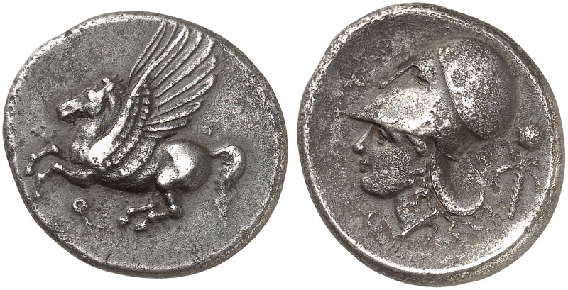 GRIECHISCHE MÜNZEN. KORINTHIA. - Korinthos. 
Stater, 4. Jhdt. v. Chr, Pegasos /...