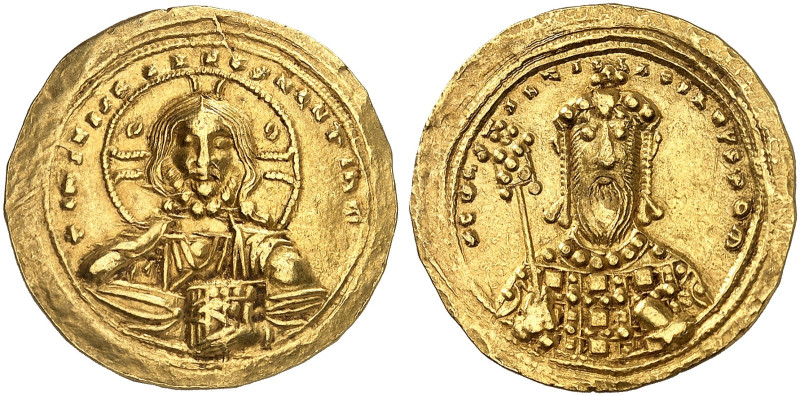 BYZANTINISCHE MÜNZEN. Constantinus VIII., 1025 - 1028. 
Histamenon. Christusbüs...